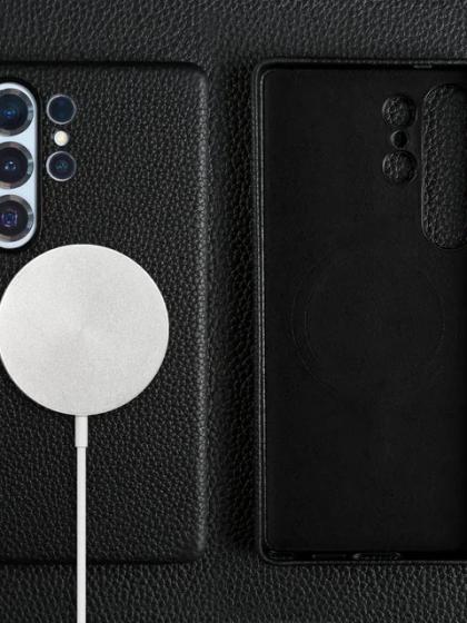 Кожаный чехол для Samsung S25 Ultra